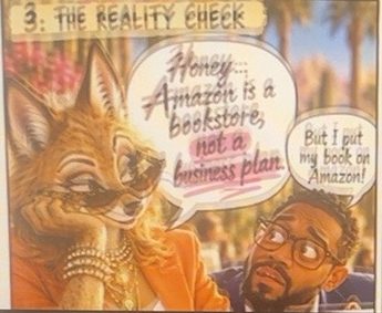 A fox in an orange jacket and gold bracelets gives Barry a knowing look.