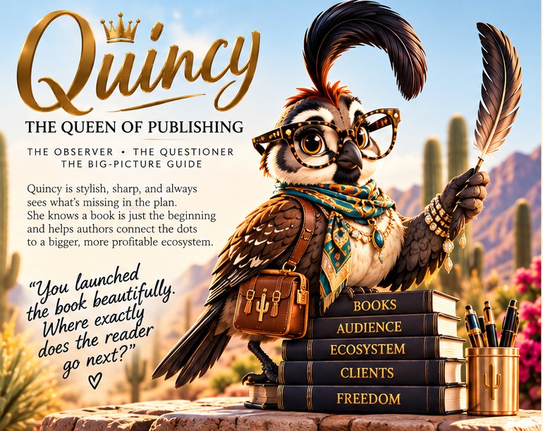 Quincy the Quail, The Queen of Publishing